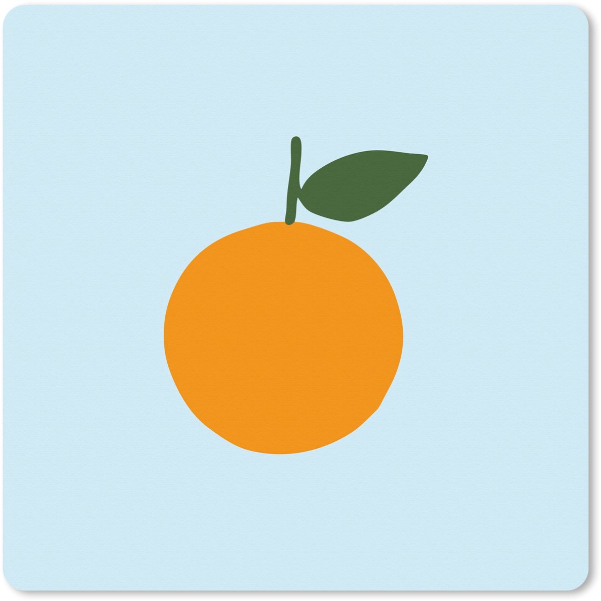 Muismat XXL 50x50 cm - Bureau onderlegger - Bureau mat Fruit - Sinaasappel - Oranje - Bureaumat - Gaming mousepad xl - Bureaulegger groot - Computer deskmat