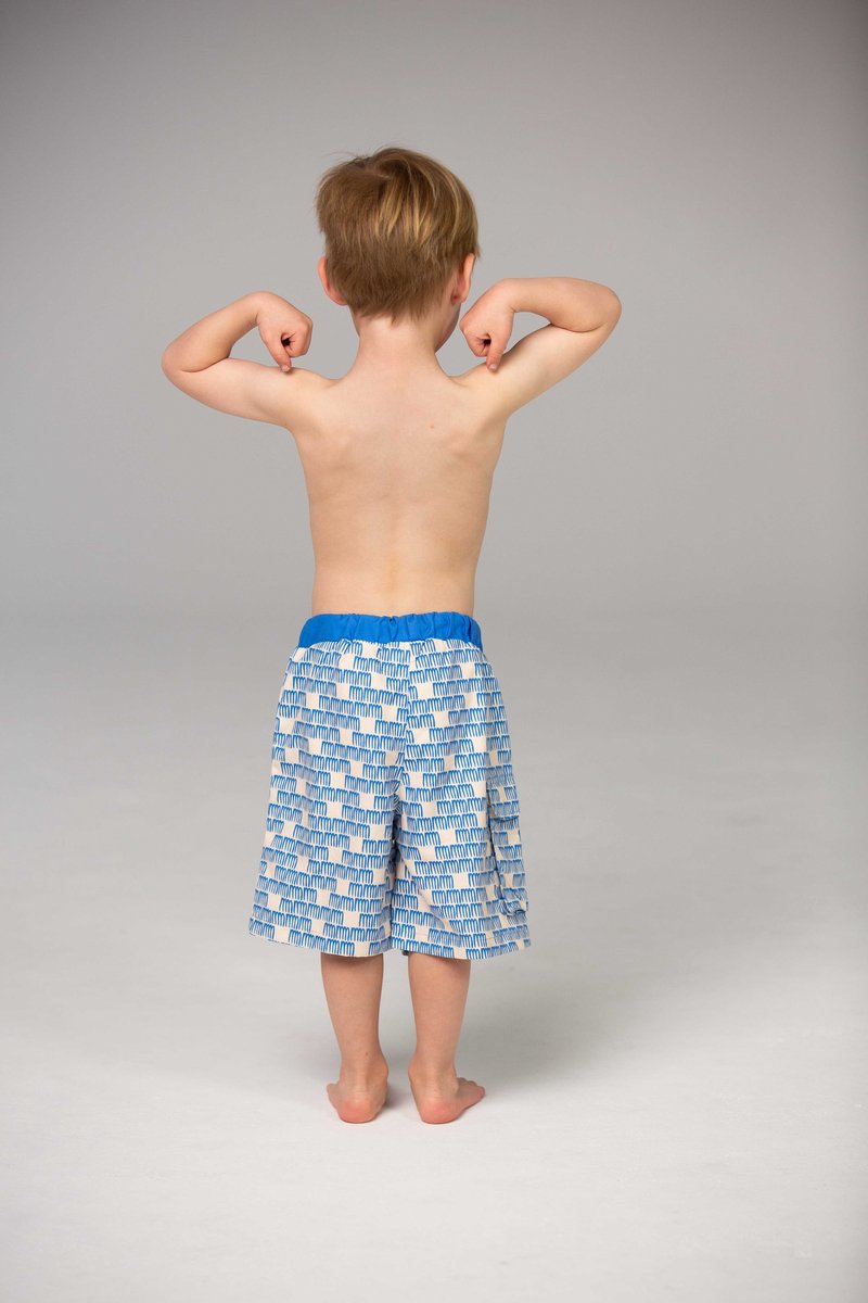 Ducksday - Zwembroek - boardshort - UV - werend - UPF50+ - Surf - Manta - Blauw - 98/104 — afbeelding 3
