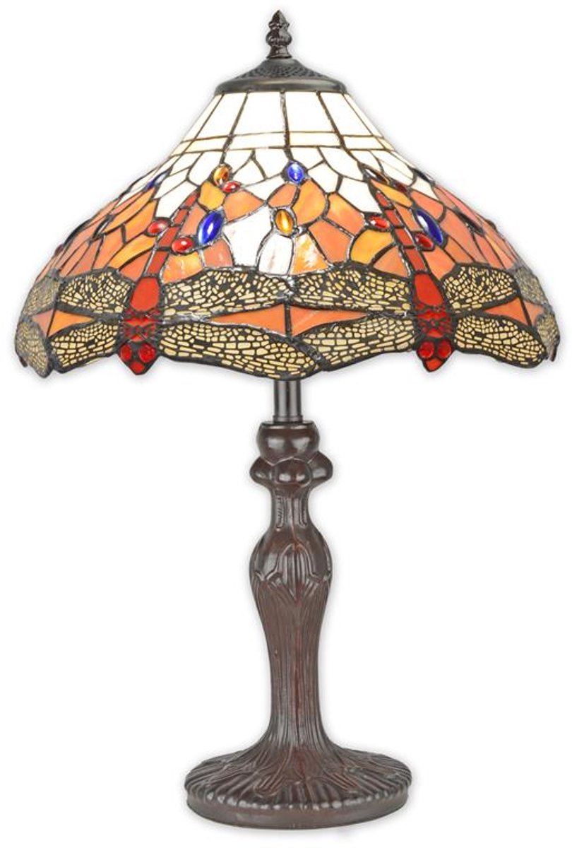 Tiffany Style Tafellamp voor een warme, elegante sfeer in huis - Vintage verlichting voor woonkamer, slaapkamer of kantoor
