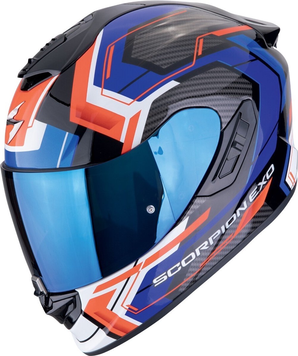 Scorpion EXO-1400 Evo II Air Linart Zwart Rood Blauw Integraalhelm - Maat M - Helm