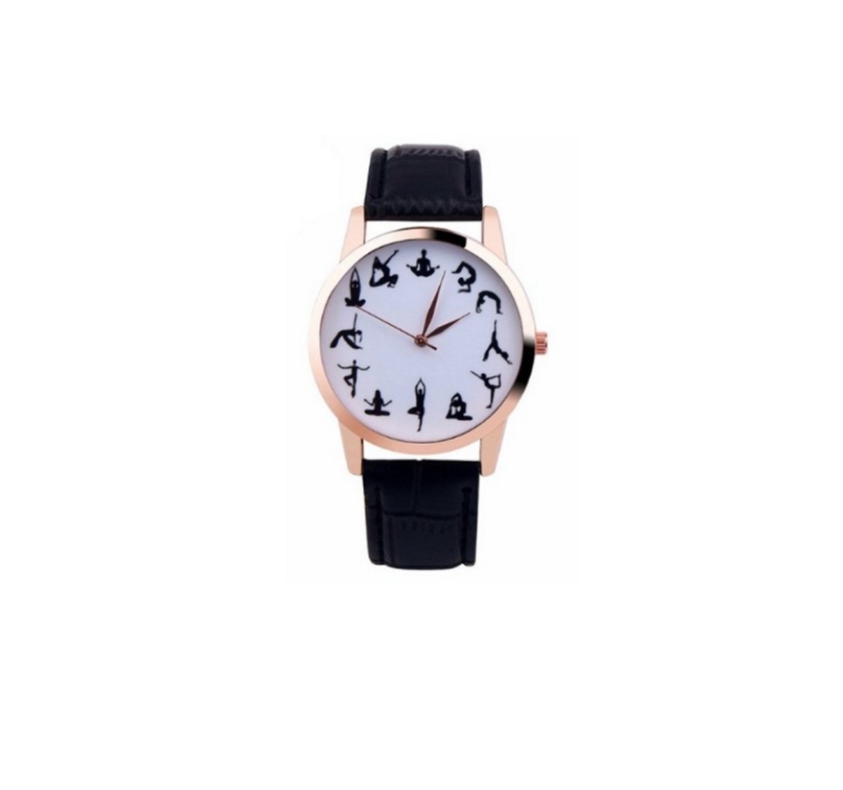 Hidzo Horloge Yoga Ø 37 mm - Zwart - Kunstleer
