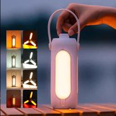 Inklapbare hangende campinglamp- Camping Lamp-4 modi(wit licht/warm wit/schemering/SOS)- met instelbare helderheid-oplaadbare waterdichte lantaarn-Kampeerlamp-Camping accessoires-Kamperen en outdoor