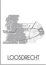 DesignClaud Loosdrecht Plattegrond poster A2 poster (42x59,4cm)