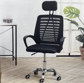 Kynast Ergonomische Bureaustoel, Bureaustoelen voor Volwassenen met Verstelbare Hoofdsteun, Armleuningen Hoogteverstelling, Capaciteit Tot 130kg，Stijlvolle zwarte - ideaal voor thuis én kantoor