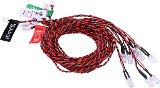 RC LED Lichten, 8 LED Kit Simulatie Flitslichten voor RC Vliegtuigen en Helikopters