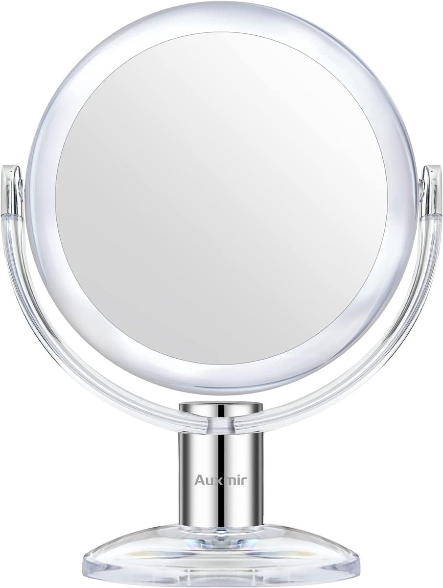 Draaibare Make-upspiegel met 1X/10X Vergroting voor Nauwkeurige Make-up en Gezichtsverzorging