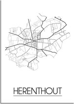 DesignClaud Herenthout Plattegrond poster B2 poster (50x70cm)