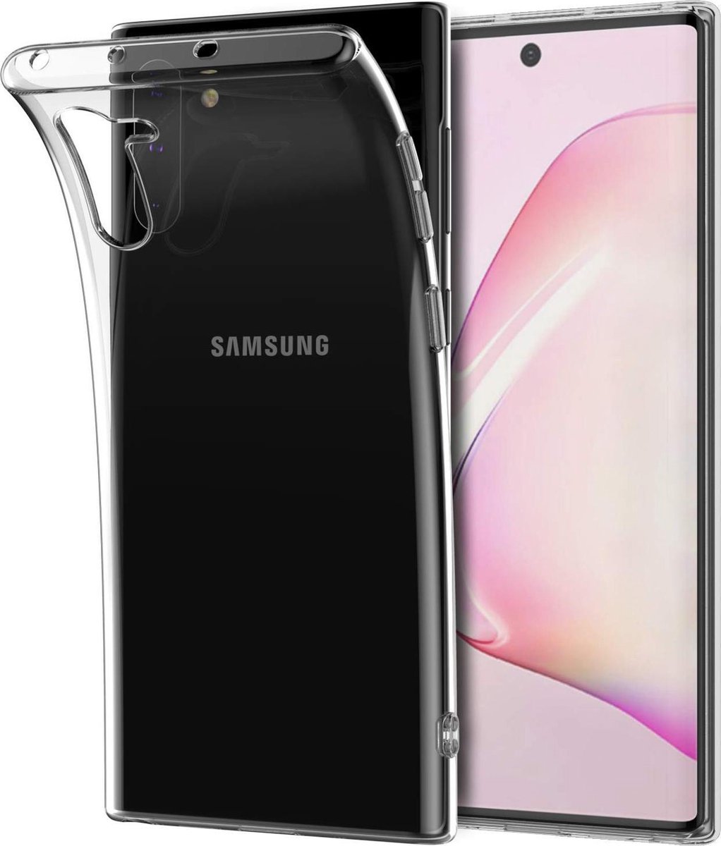 Hoesje geschikt voor Samsung Galaxy Note 10 Transparant silicone hoesje – Schokabsorberend - Transparant
