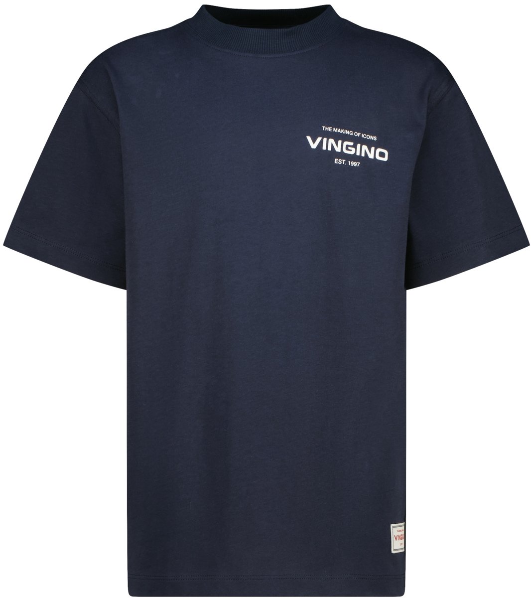Vingino Basic Oversized Polo's & T-shirts Jongens - Polo shirt - Donkerblauw - Maat 116