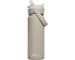 CamelBak Thrive Flip Straw Drinkfles - 600 ml - RVS - Met Rietje - Isolatie Waterfles - Beige