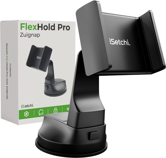 iSetchi Telefoonhouder Auto met Extra Sterke Zuignap - Autohouder Voor Raam, Dashboard & Ventilatie Luchtrooster - GSM Mobiel Houder