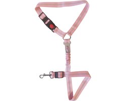 Rieba® Autogordel Hond - Hondengordel - Hondenriem - Riem Hond - Honden autogordel - Veiligheidsgordel Hond - Autoriem Hond - Roze