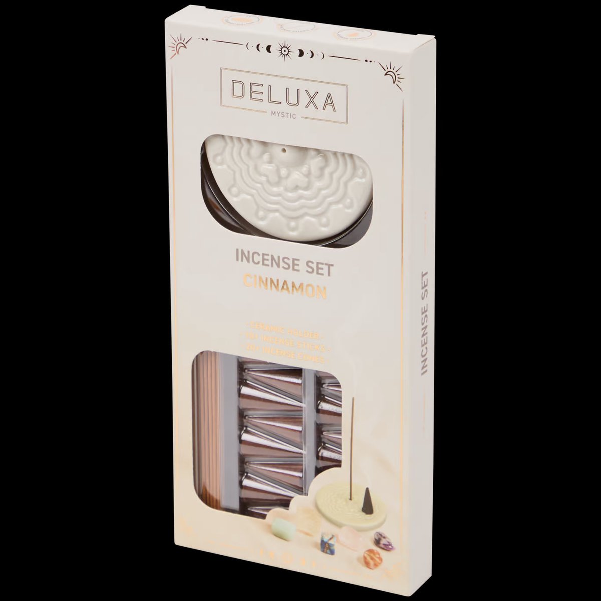 Wierook I Stokjes en kogeltjes I inclusief Luxe aardewerk schaaltje - Cinnamon