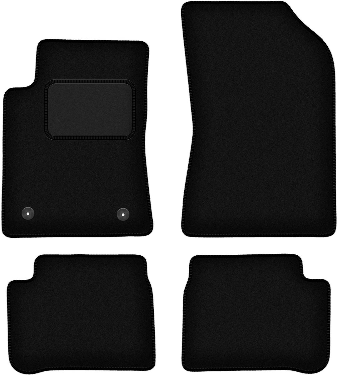 Zwarte veloursmatten voor: Citroen C3 III hatchback (2017-)