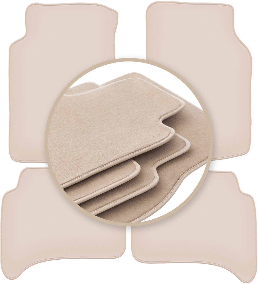 PREMIUM beige matten voor: Kia Sportage I SUV 1995-2004