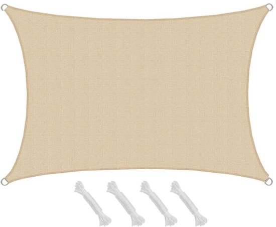 Flei Zonnezeil, waterdicht, rechthoekig, schaduwdoek, uv-bescherming