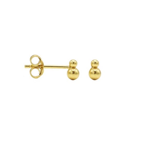Karma symbols oorbel double dots goud M2942