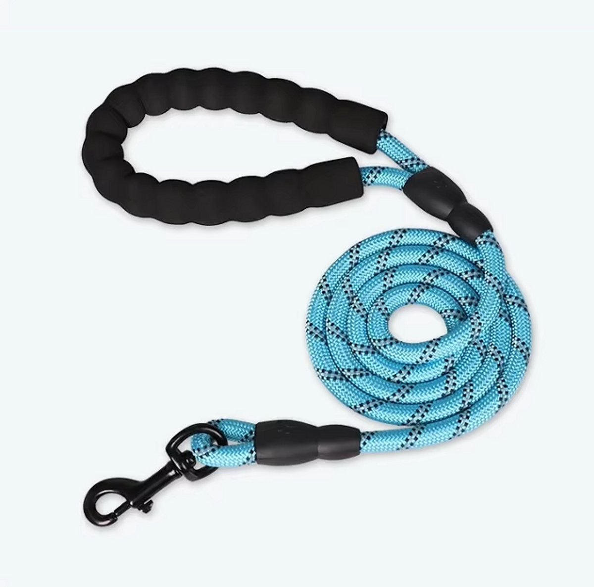 Rieba® Hondenriem 3 meter – Reflecterend - Sleeplijn – Speurlijn - Hondenlijn – Looplijn – Riem Hond - 1.2 cm Breed – Nylon - Zachte Handgreep - Sterk & Duurzaam – Blauw