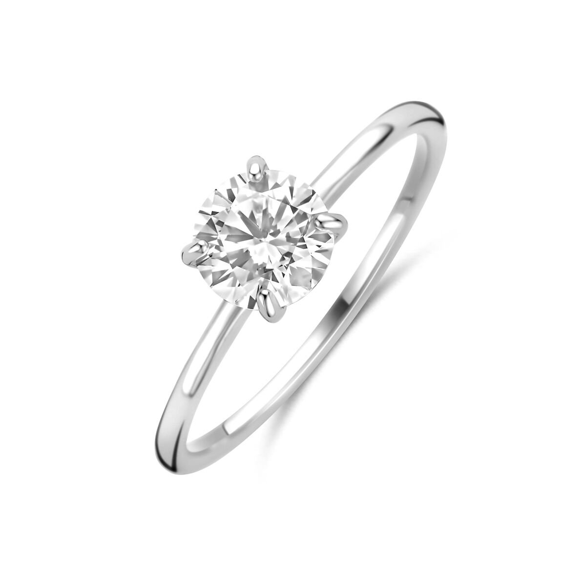 Zilveren Gerhodineerde Ring Zirkonia 1341539