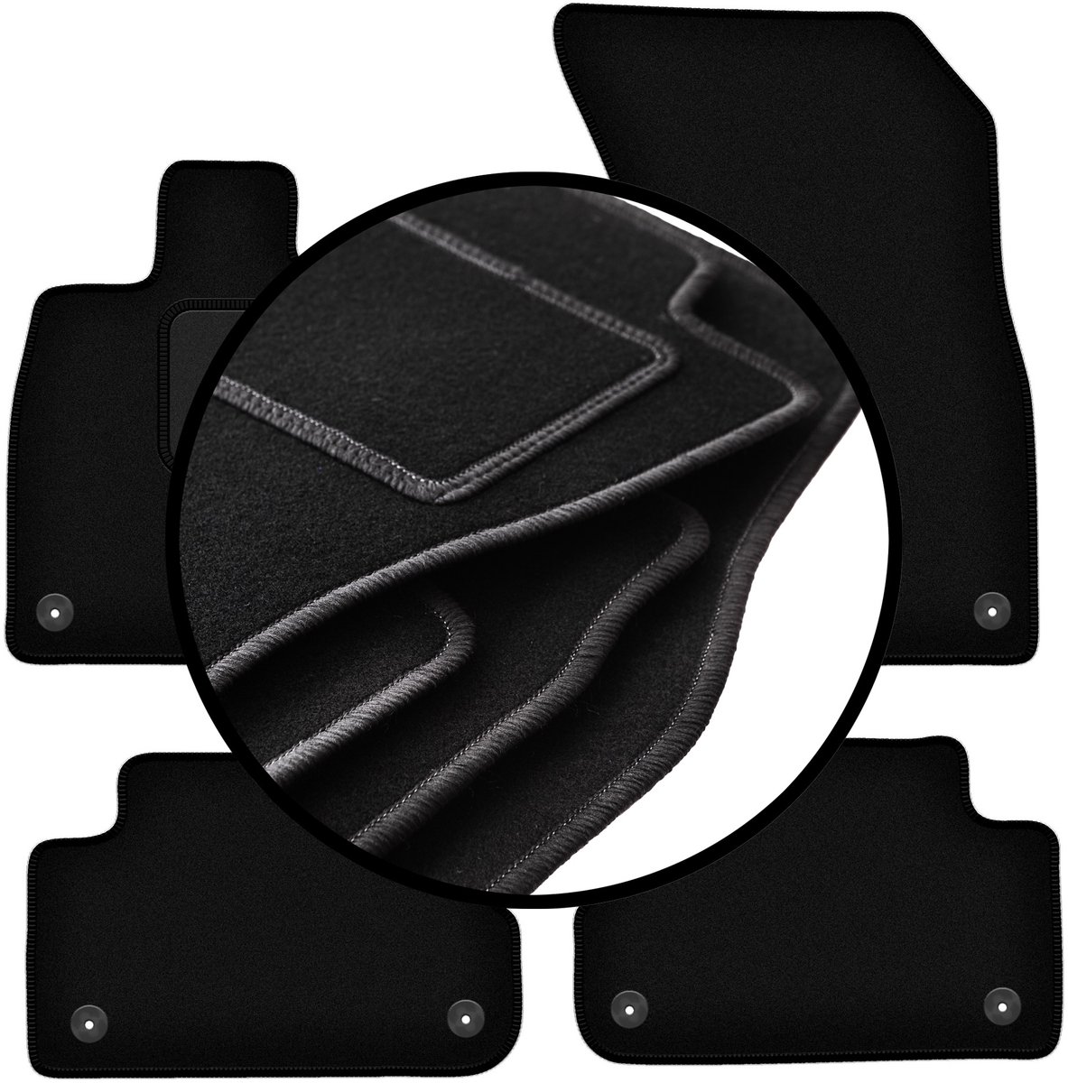 Complete set veloursmatten voor: Audi Q5 II FY / F5 SUV (2017-)