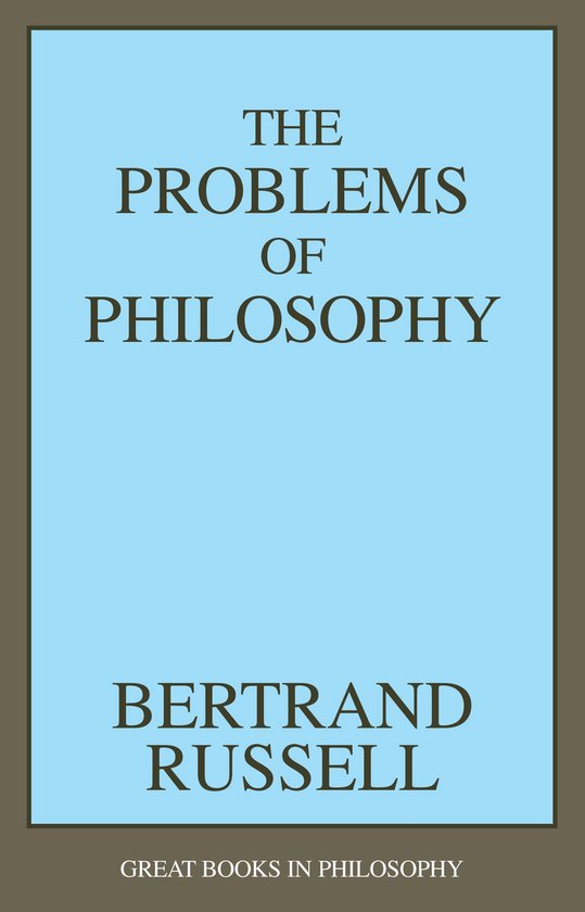 Boekomslag met de titel 'THE PROBLEMS OF PHILOSOPHY' en auteur 'BERTRAND RUSSELL'.