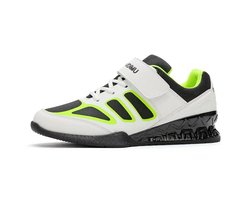 Livano Powerlift Schoenen - Powerlifter - Weightlifting - Squat - Gewichthef - Gym Schoenen - Sneaker - Wit/Geel - Maat 44