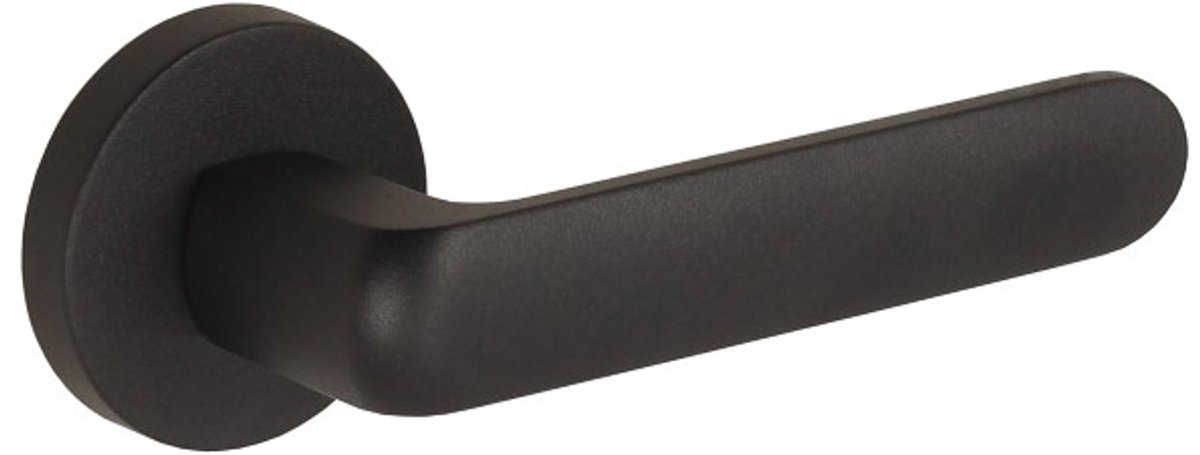 Gamet Organic Serie - Deurklink - Zwarte Structuur - Ovale Schild