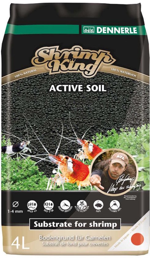 Dennerle Shrimp King Active Soil – Inhoud: 4 liter