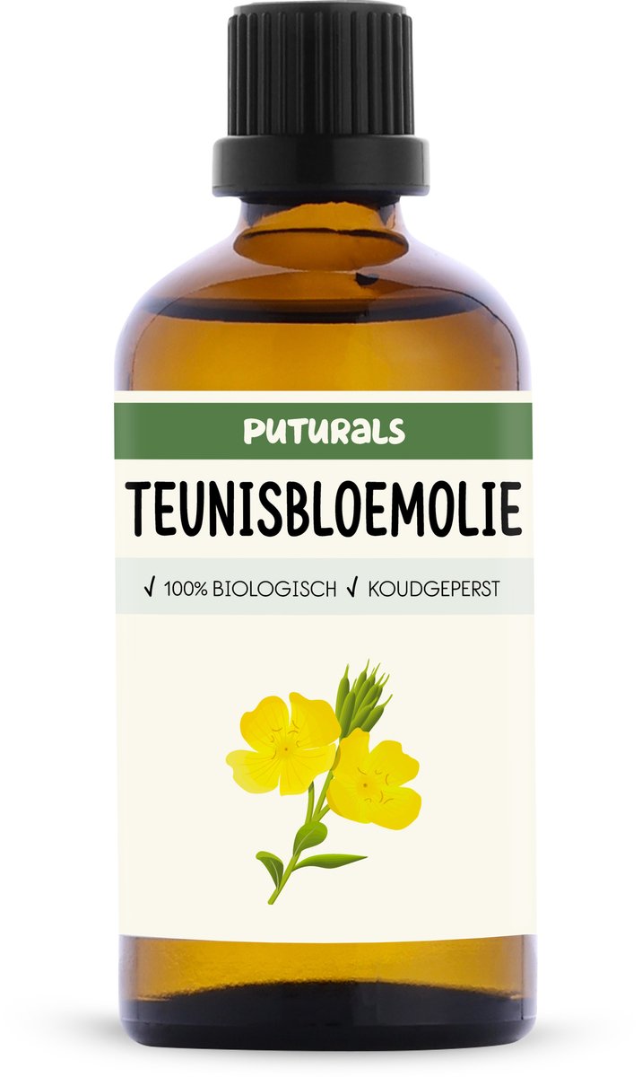 Goedkoopste Puturals Teunisbloemolie 100 Biologisch - 100ml - Koudgeperst en Puur - Evening Primrose Oil voor Eczeem en Acne