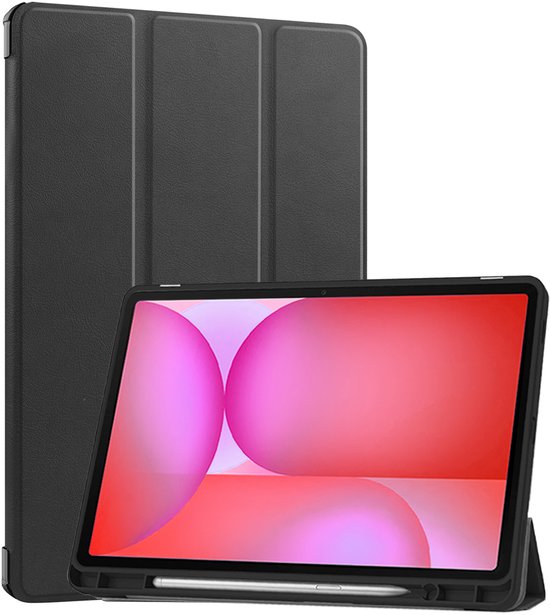 Étui rigide pour Samsung Galaxy Tab S10 FE Plus , avec découpes, compatible avec le stylet S Pen - Zwart