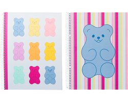 Kangaro spiraalblok - B'LOG SWEET CANDY - formaat A4 - met lijn - met aardbeiengeur - AN-122688-A