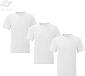 Senvi 3 pack T-Shirts Ronde hals - Maat 5XL - Kleur: Wit