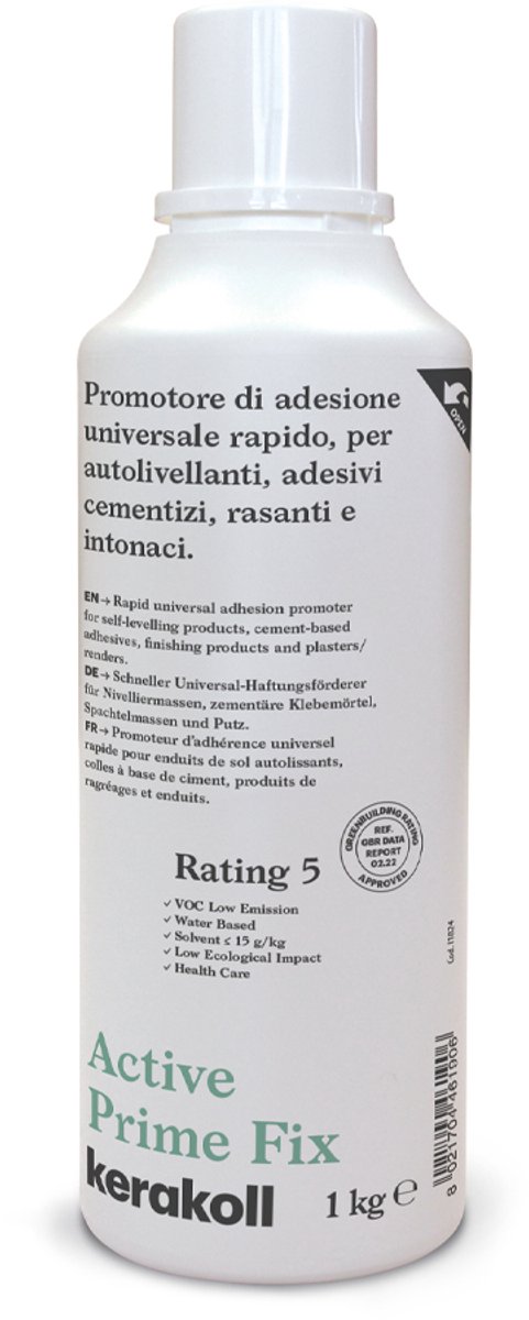 Kerakoll Active Prime Primer - Voorstrijk voor Muur & Vloer - Hechtingsverbeteraar 1KG - Tegelvoorstrijk - Meest universele voorstrijk op de markt - Hechting