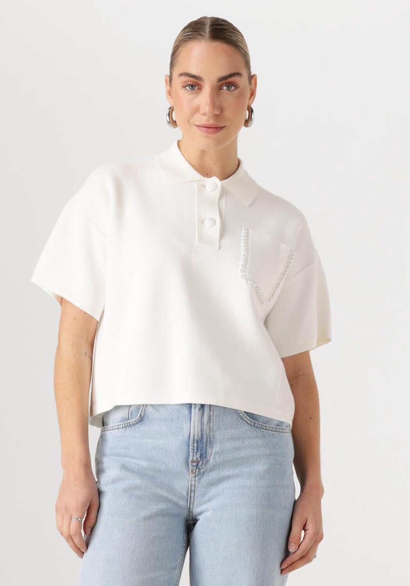 Liu Jo Maglia Chiusa M/l Tops & T-shirts Dames - Shirt - Wit - Maat L