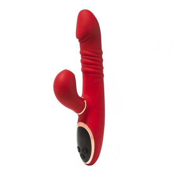 Vibromasseur 3-en-1 Ultimater pour femme  Suceur, vibration et pousse   18 modes ... | bol