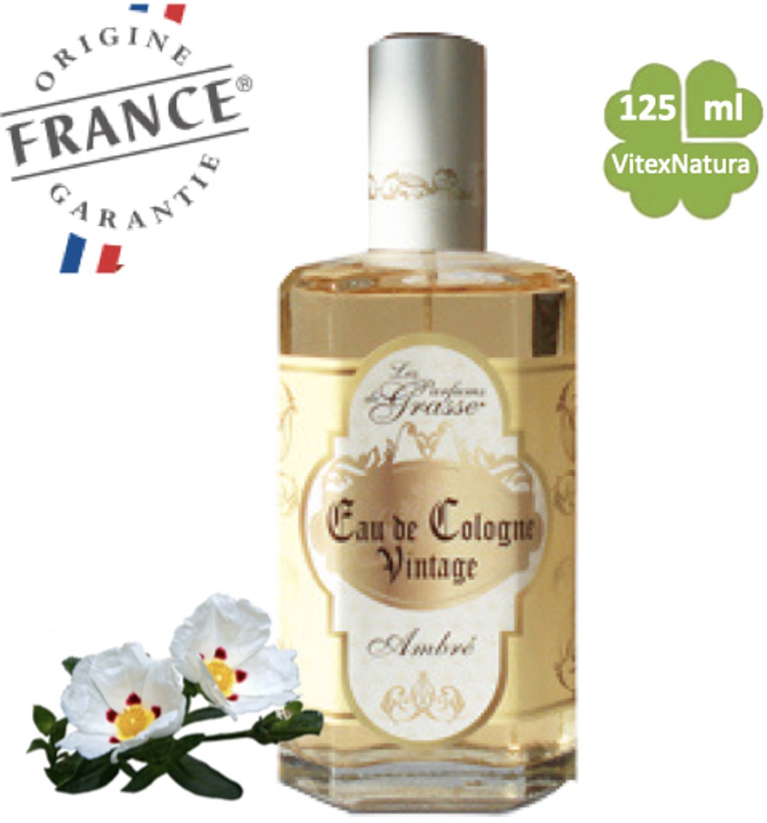Vintage Eau de Colognes Amber 125ml uit Grasse Zuid Frankrijk