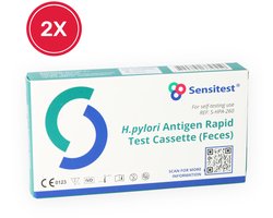 2 stuks H. Pylori Sneltest – Zelftest voor Maagklachten - Binnen 10 minuten resultaat - Eenvoudig thuis te gebruiken