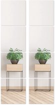 Plakspiegel 20x20 - 8 stuks - Zelfklevende - Plakspiegels - Hollywood make up spiegel - Deur - Spiegel - Folie - Badkamer - Grote - Sticker - Pas - Wand - Spiegel