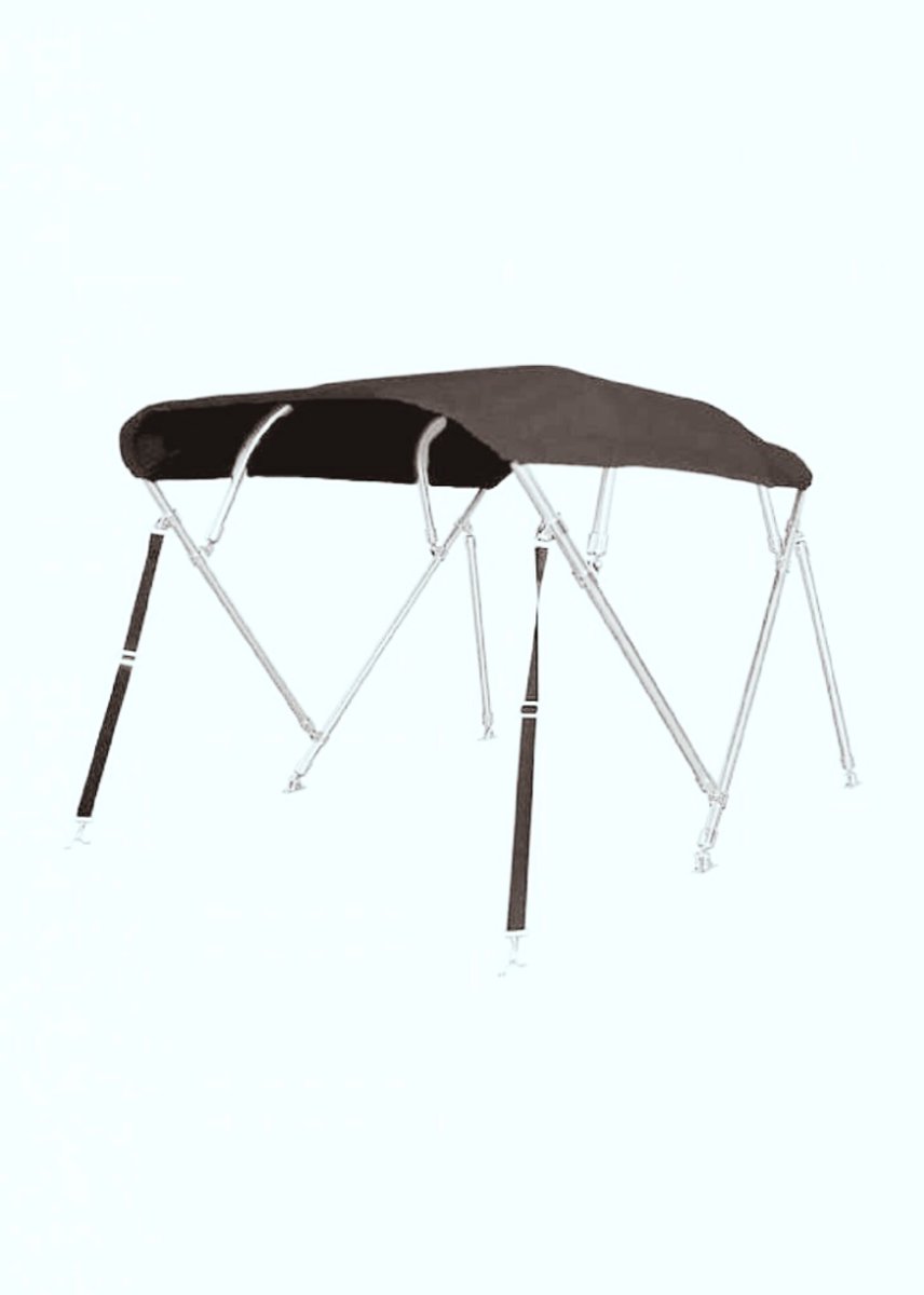 BREG Biminitop | RVS 4-boogs | Breedte 215 <> 228 cm - Hoogte 117 cm - Antraciet doek