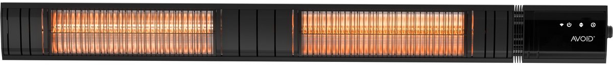 AVOID® Terrasverwarmer Elektrisch T17-GR30B – Compacte Heater – Snel Warm & Energiezuinig – 3000W – Zwart