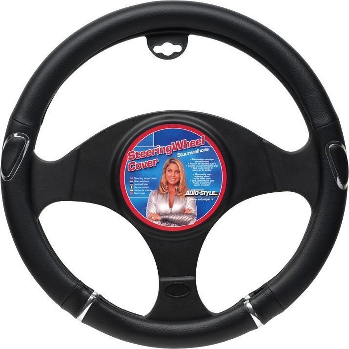 Autostyle Stuurhoes Sw01z Universeel Pvc Zwart 37-39 Cm