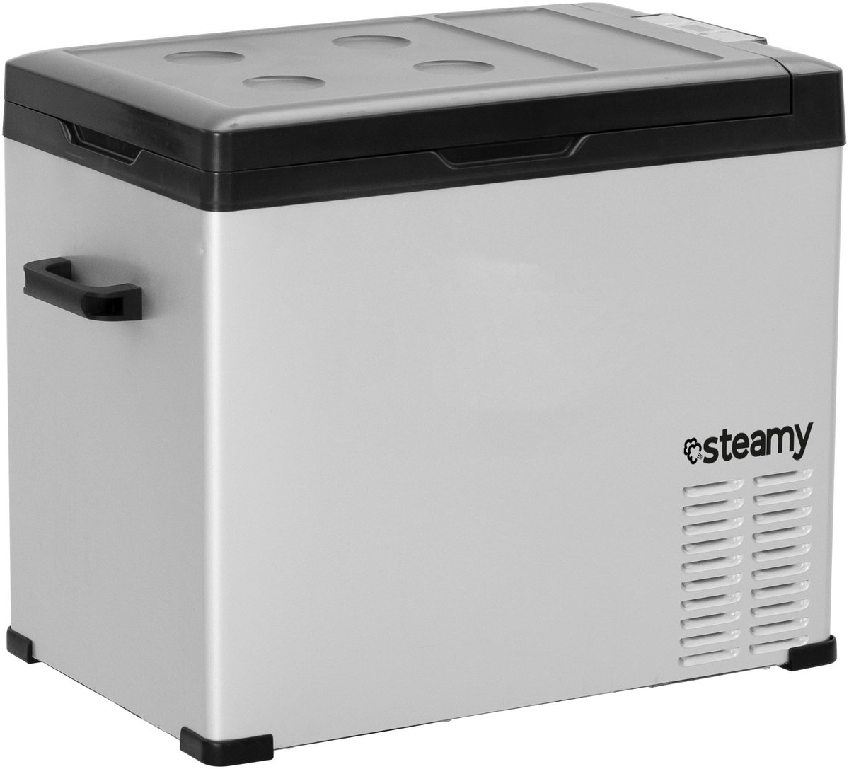 Steamy-E Single Zone Elektrische Compressor Koelbox - Single Zone - 44 liter - 12V en 230V - voor auto en camping - Zilver – foto 3