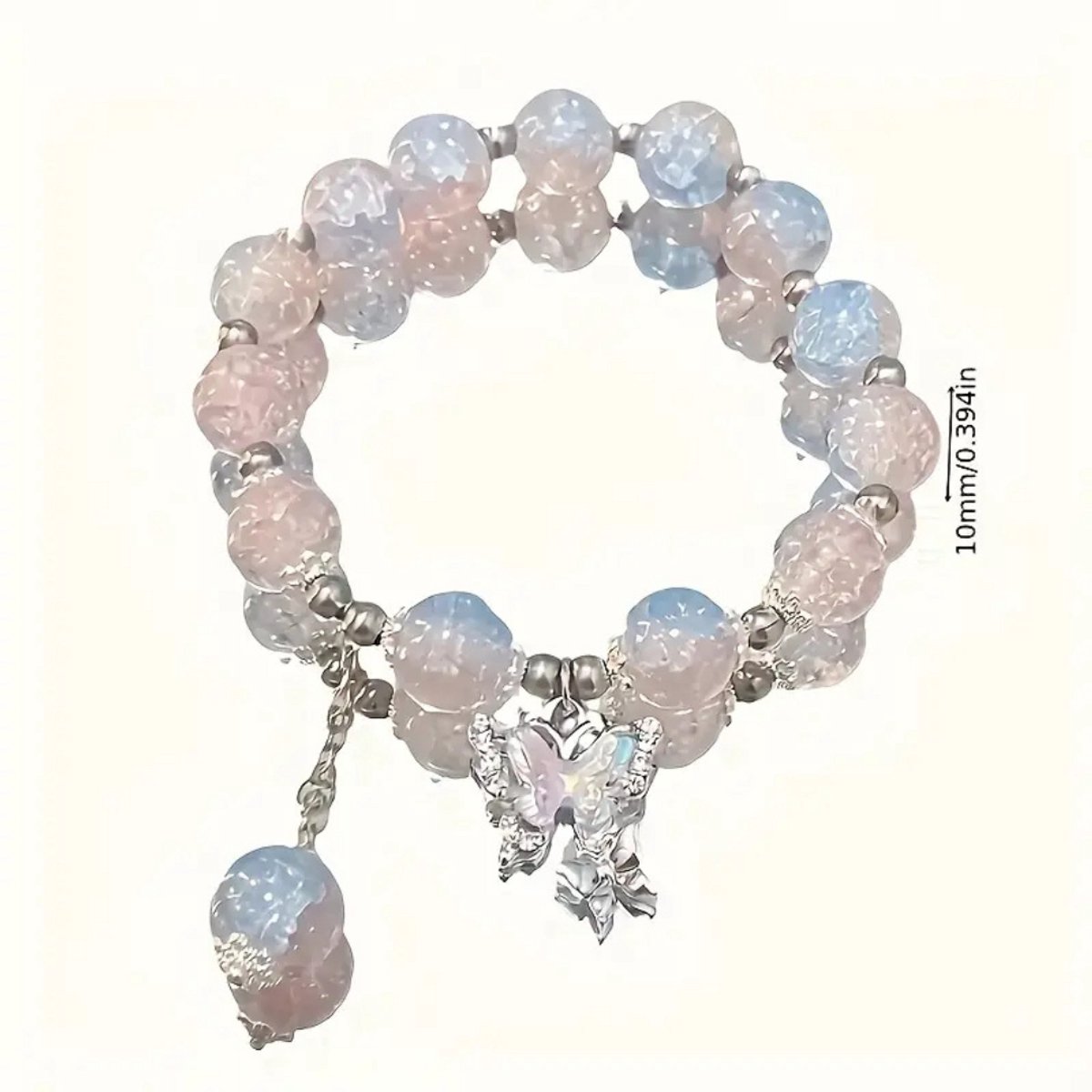 Nivard Armband - Staal - Nep Zilver - Dames - Roze