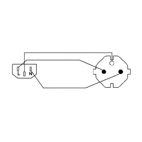 PROCAB - Câble électrique - Prise Schuko mâle vers connecteur