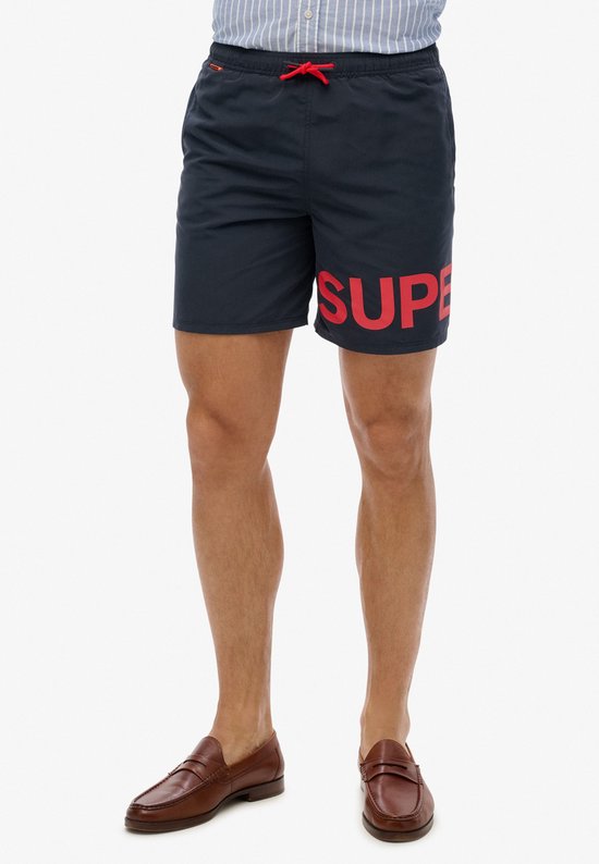 Short de bain Superdry GRAPHIC 17 SWIM SHORT pour homme - Bleu marine Eclipse