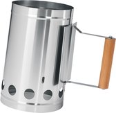 Houtskoolstarter - BBQ starter - brikettenstarter metaal - 27x17cm