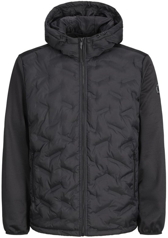 Jack & Jones - Heren Outdoorjas Heat Hybrid Jacket - Zwart - Maat M