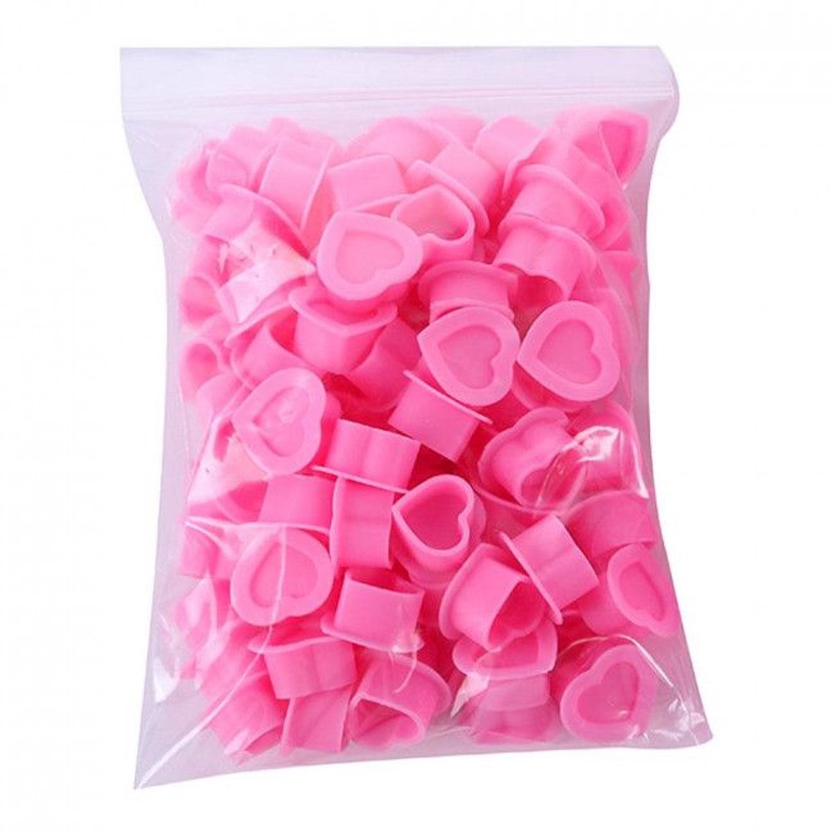 Hartvormige Siliconen Inkt Cups - Pink 100 st Pigment Cups - PMU cups - Inkt cups - Inktcups - Pigmentcups - Wegwerp Tattoo en Pmu Siliconen Inkt Cups - Inkt houder - Inkthouders - Pigmentenhouder - Pigmenten houder | Professionele Ink Caps |