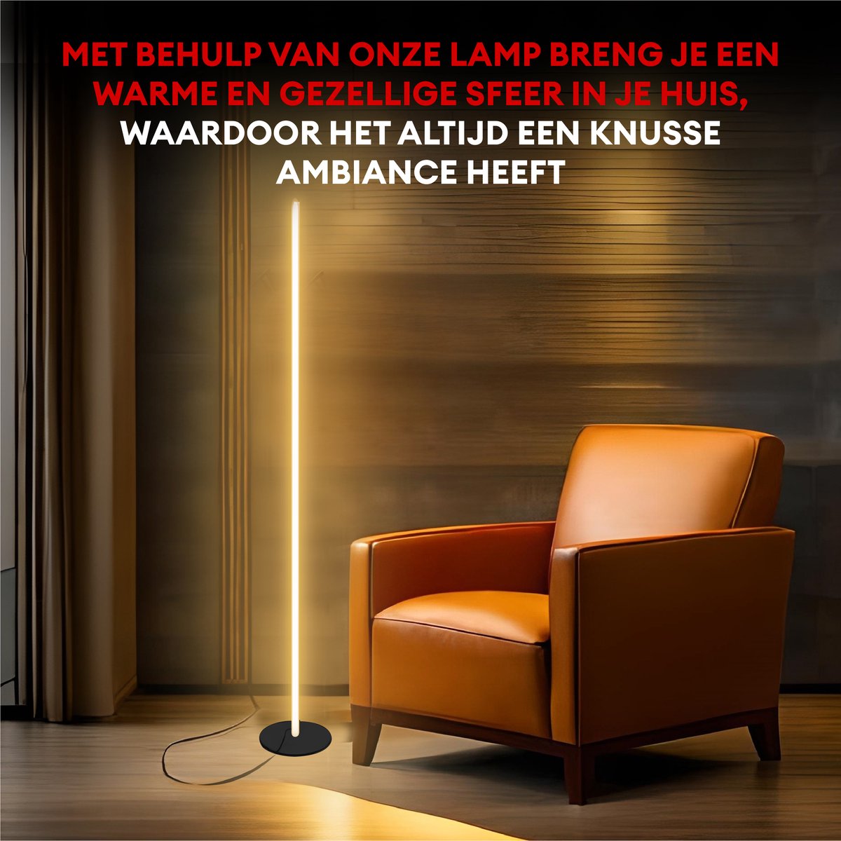 Bolt Electronics® Vloerlamp - Staande Lamp - Woonkamer - 4 Lichtsterktes - RGB Licht - Zwart thumbnail 6