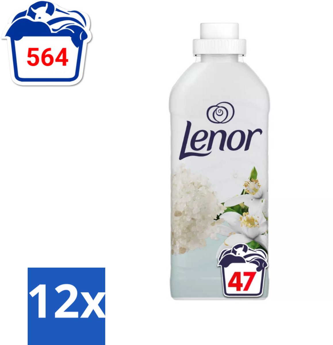 12 x Lenor - Wasverzachter - Citroenbloesem & Zeekristal - 47 Wasbeurten - Wasverzachter - Lenor - Citroenbloesem - Zeekristal - Frisse Geur